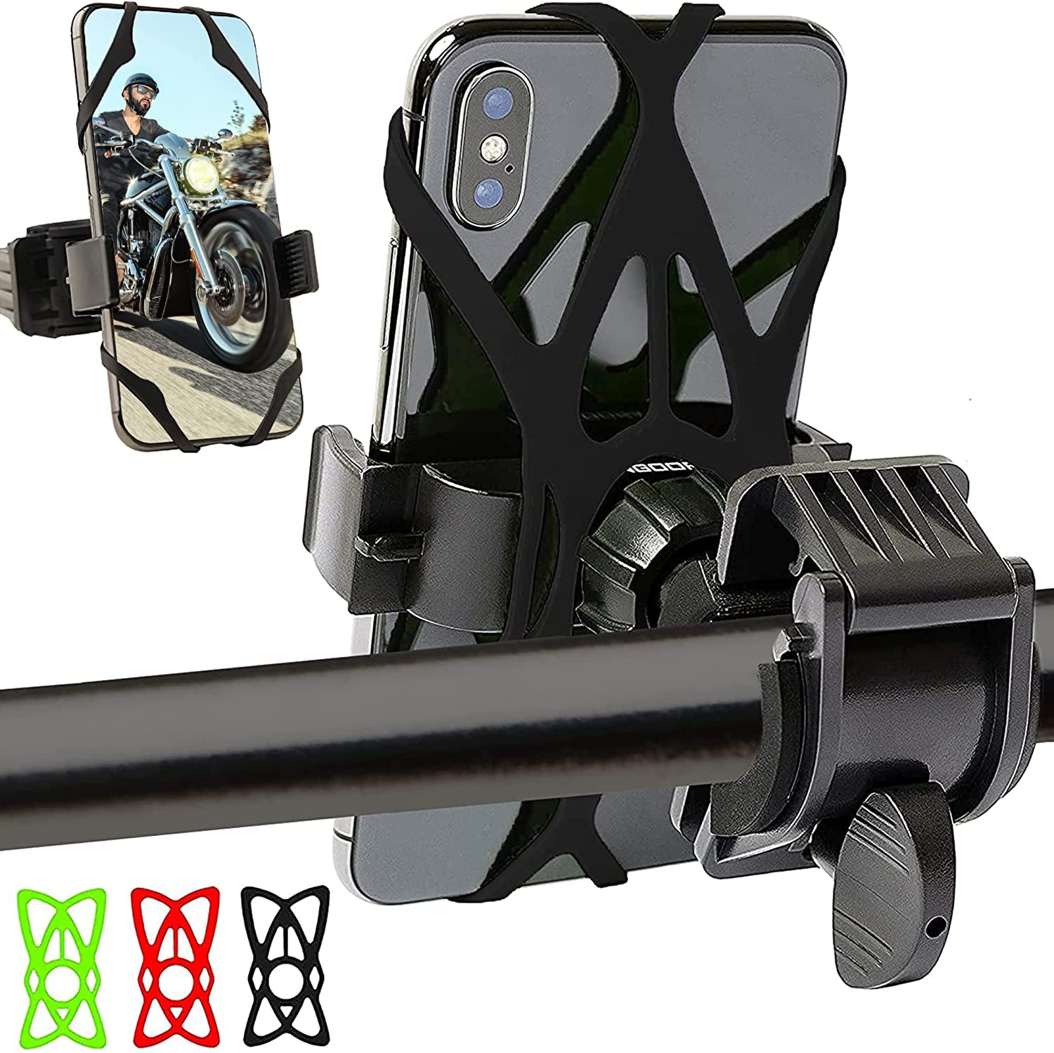 Bike & Motorcycle Phone Mount  - 3 Bands