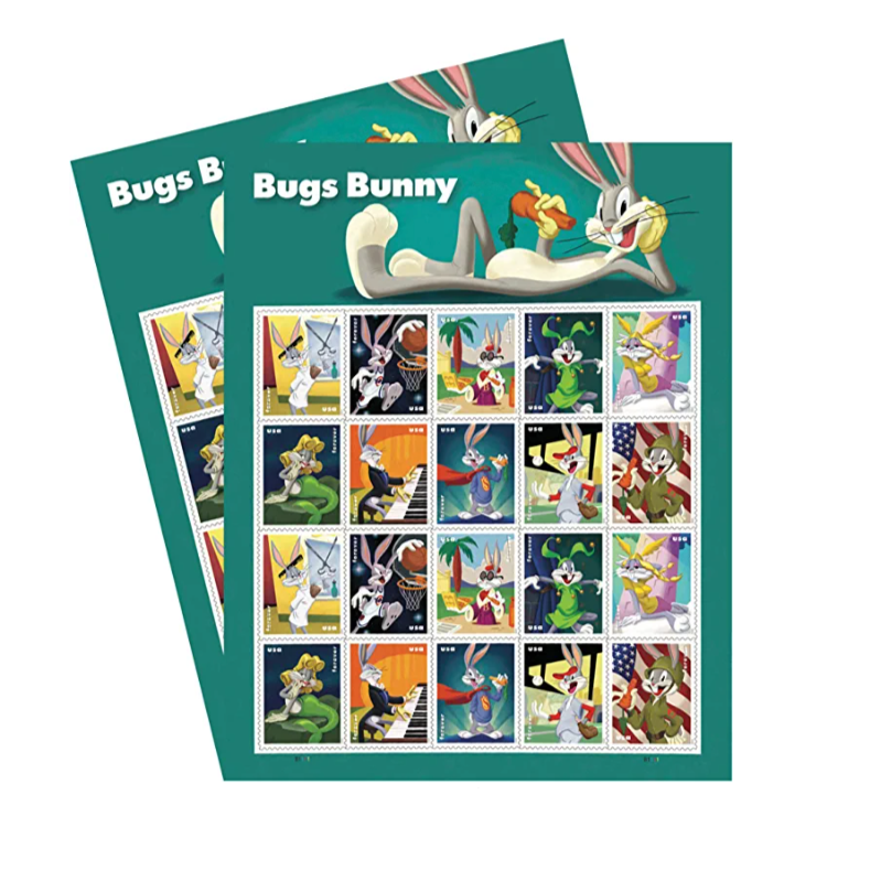 USPS 80 Years Bugs Bunny Birthday One Sheet Forever Stamps - Booklet of 20 First Class Forever Stamps